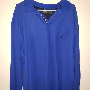 Nautica Men's Long Sleeve Polo w/ Pocket - XXL